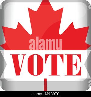 Bouton campagne Canada isolés Illustration de Vecteur