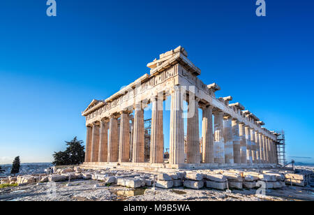 Temple du Parthénon sur l'Acropole à Athènes, Grèce Banque D'Images