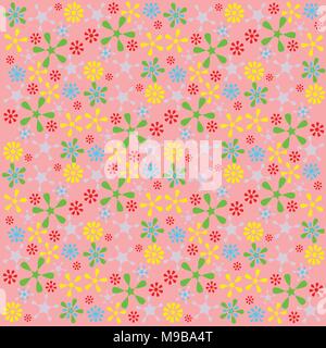 Motif floral rose Illustration de Vecteur