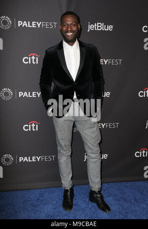 24 Mar, 2018 des États-Unis. 24 mars 2018 - Hollywood, Californie - Kofi Siriboe. PaleyFest 2018 Los Angeles - le 'propre' Sucre Queen au Kodak Theater. Crédit photo : PMA/AdMedia Crédit : PMA/AdMedia/ZUMA/Alamy Fil Live News Banque D'Images