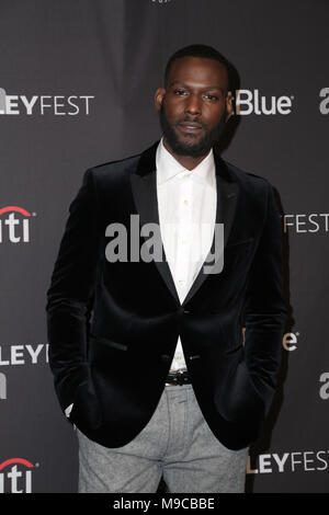 24 Mar, 2018 des États-Unis. 24 mars 2018 - Hollywood, Californie - Kofi Siriboe. PaleyFest 2018 Los Angeles - le 'propre' Sucre Queen au Kodak Theater. Crédit photo : PMA/AdMedia Crédit : PMA/AdMedia/ZUMA/Alamy Fil Live News Banque D'Images