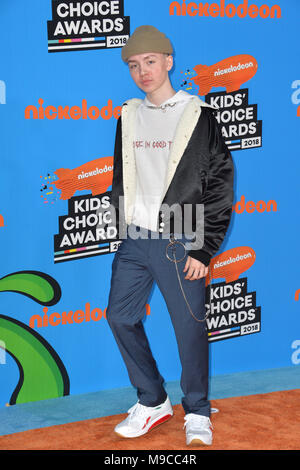 LOS ANGELES, CA. 24 mars 2018 : Marteen à Nickelodeon's Kids' Choice Awards 2018 au Forum Photo : Sarah Stewart Crédit : Sarah Stewart/Alamy Live News Banque D'Images