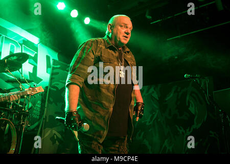 Udo Dirkschneider effectue le 21 mars 2018 à Slim's à San Francisco, Californie. Banque D'Images