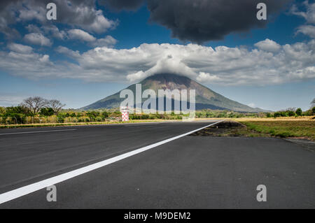 La Paloma aéroport sur l'île Ometepe au Nicaragua Banque D'Images