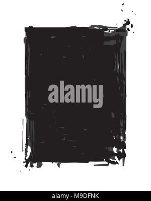 Vector Illustration d'un châssis noir Grunge isolé en blanc. Easy color Couleur Global via l'édition Illustration de Vecteur