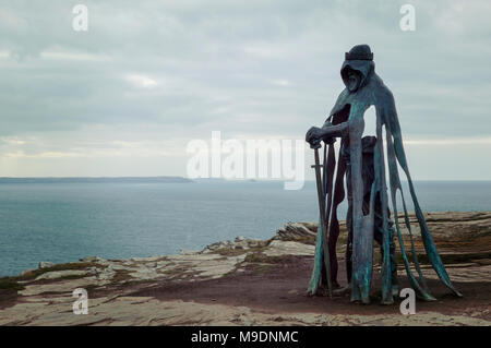 Statue Gallos Tintagel Banque D'Images