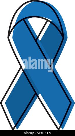 Couleur du ruban déplacé médecine soins signe de vie Illustration de Vecteur