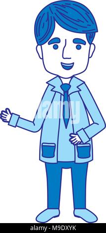 Duo homme couleur uniforme médical avec médecin et vêtements Illustration de Vecteur