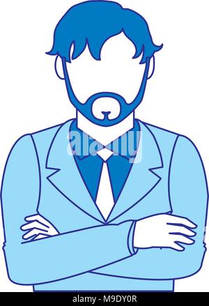 Couleur duo avec l'homme sans visage et de la médecine médecin uniforme Illustration de Vecteur