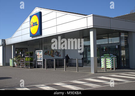 Lidl supermarché Skibbereen, Irlande. Banque D'Images