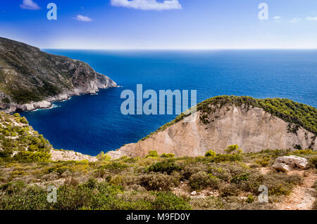 Beau paysage de la plage de Navagio Zakynthos - Naufrage. Beau paysage de Zakynthos Shipwreck Banque D'Images