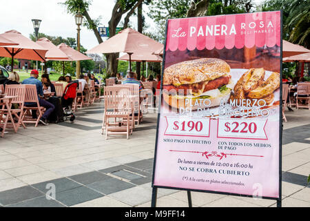 Buenos Aires Argentina, Recoleta, la Panera Rosa Deli Market, restaurant restaurants repas manger dehors café cafés bistrot, en plein air, trottoir à l'extérieur Banque D'Images