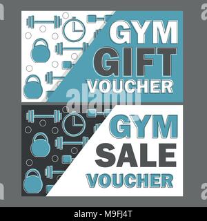 Vector set de bons de réduction pour le sport accessoires. bon d'templates Illustration de Vecteur