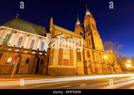 La Cathédrale Basilique de Sainte Marie de l'Assomption à Wloclawek. Wloclawek, Pologne, voïvodie de Cujavie-Poméranie. Banque D'Images