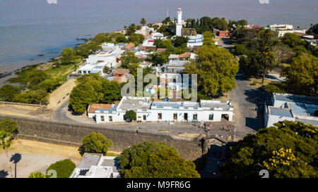 Vieille ville, El Faro, ancien phare, Colonia del Sacramento, Uruguay Banque D'Images