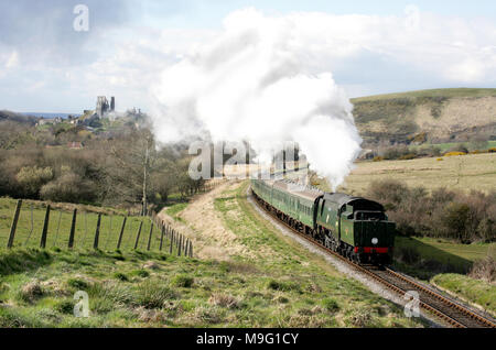 Train à vapeur Corfe Castle, Wareham, uk Banque D'Images