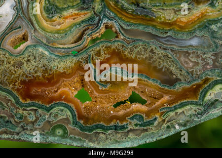 Agates rubanées incroyable coupe de cristal en arrière-plan Banque D'Images