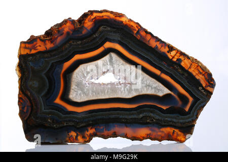 Agates rubanées incroyable coupe de cristal en arrière-plan Banque D'Images