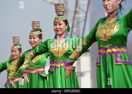 24 mars 2018 - Nanjin, Nanjin, Chine - Nanjing, Chine-24Mars 2018 : Le festival nomad à Nanjing, Jiangsu Province de Chine orientale. (Crédit Image : © SIPA l'Asie via Zuma sur le fil) Banque D'Images