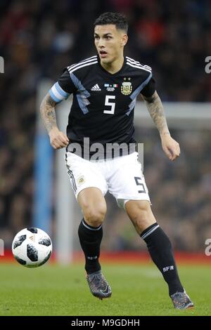 LEANDRO PAREDES ARGENTINE & FC ZENIT Saint-pétersbourg ARGENTINE / ITALIE, match amical stade Etihad, Manchester, Angleterre 23 mars 2018 GBB7010 strictement usage éditorial uniquement. Si le joueur/joueurs représentés dans cette image est/sont de jouer pour un club anglais ou l'équipe d'Angleterre. Puis cette image ne peut être utilisé qu'à des fins rédactionnelles. Pas d'utilisation commerciale. Les usages suivants sont également restreintes MÊME SI DANS UN CONTEXTE ÉDITORIAL : utilisez conjointement avec, ou partie de, toute l'audio, vidéo, données, listes de luminaire, club ou la Ligue de logos, pari, jeux ou n'importe quel 'live' se Banque D'Images