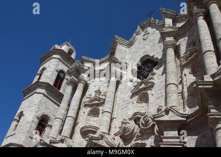 La Cathédrale de San Cristobal sur la Plaza de la Catedral, Habana Vieja (vieille ville, site du patrimoine mondial de l'UNESCO, La Havane, Cuba, Antilles Banque D'Images