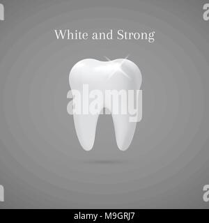 Dent blanche et forte illustration design logo Illustration de Vecteur