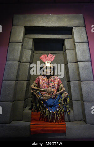 Momie péruvienne. Inca Pachacutec Banque D'Images