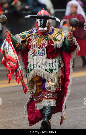 Chicago, Illinois, USA - Le 23 novembre 2015, le McDonald's parade de Thanksgiving à Chicago est un défilé annuel produit et présenté par le Chicago Fe Banque D'Images