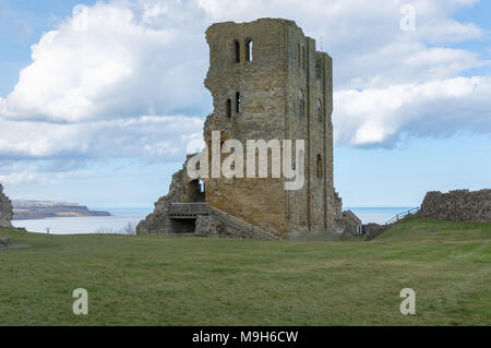 Le Château de Scarborough, Château médiéval à Scarborough, Angleterre Banque D'Images