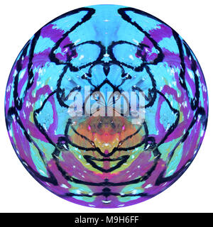 Sphère colorées isolé sur fond blanc, Designer Résumé Sphere isoler sur fond blanc Banque D'Images