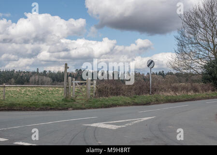 Jour nuageux dans la campagne du Shropshire Banque D'Images