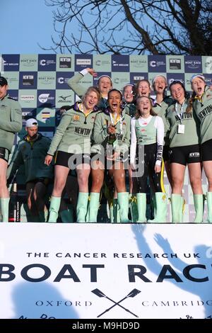 La recherche sur le cancer Boat Race Sam 24 Mars 2018 Banque D'Images