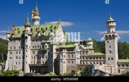 Le château de Neuschwanstein en Allemagne. Klagenfurt. Parc Miniature "inimundus'. L'Autriche Banque D'Images