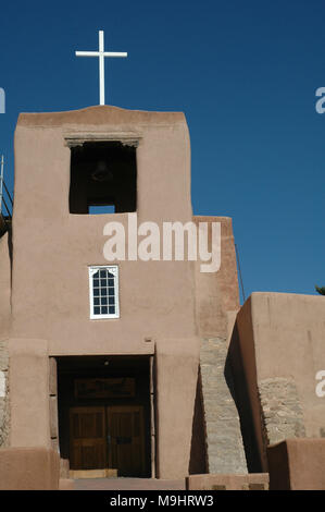 Chapelle San Miguel à Santa Fe, Nouveau Mexique est la plus ancienne église dans le territoire continental des États-Unis. Banque D'Images