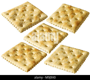 Cracker Saltine non salé Banque D'Images