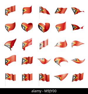 Drapeau du Timor oriental, vector illustration Illustration de Vecteur