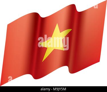 Drapeau du Vietnam, vector illustration Illustration de Vecteur