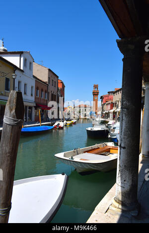 Scènes dans et autour de la lagune de Venise île de Murano, centre historique de la fabrication du verre à Venise, Italie Banque D'Images