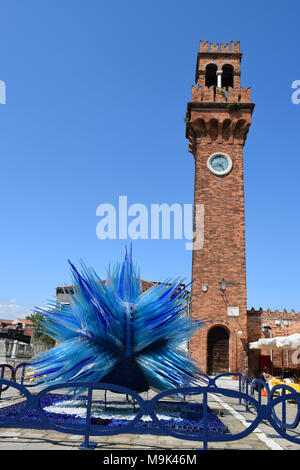 Scènes dans et autour de la lagune de Venise île de Murano, centre historique de la fabrication du verre à Venise, Italie Banque D'Images