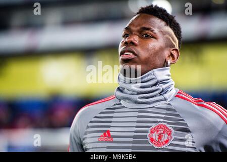 05 mars , Londres , Angleterre , Selhurst Park Stadium , Paul Pogba Manchester United joueur pendant la premier league match contre Crystal Palace Banque D'Images