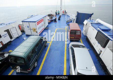 Ferry HH route à travers la connexion de l'Oresund Elseneur (Danemark) et de Helsingborg (Suède) en partie la plus étroite du détroit. 15 août 2010 © Wojciech Strozyk Banque D'Images