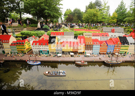 Lego briques Nyhavn à Copenhague, au Danemark en Mini de Legoland Billund Resort a ouvert en 1968 à Billund, Danemark. 17 août 2010, est l'bigge Banque D'Images