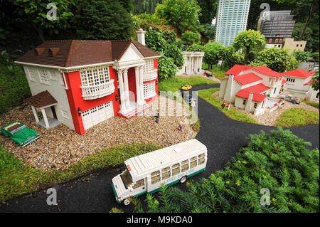 Lego briques résidence Beverly Hills, Californie, USA en Mini de Legoland Billund Resort a ouvert en 1968 à Billund, Danemark. 17 août 2010, i Banque D'Images