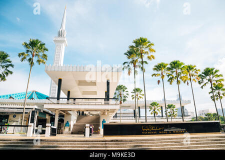 Kuala Lumpur, Malaisie - 10 janvier 2018 : la mosquée Masjid Negara Banque D'Images