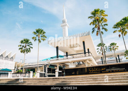 Kuala Lumpur, Malaisie - 10 janvier 2018 : la mosquée Masjid Negara Banque D'Images