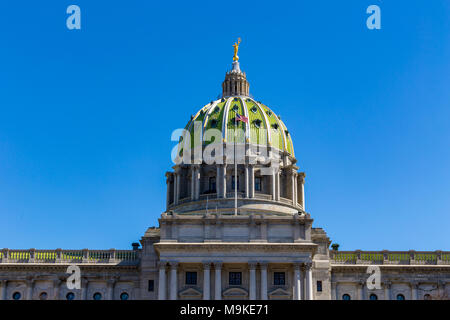 Harrisburg, PA, USA - Le 22 mars 2018 : la Pennsylvania State Capitol Building à Harrisburg. Banque D'Images