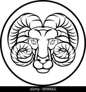 Bélier Horoscope Astrologie signe du Zodiaque Illustration de Vecteur