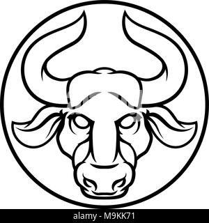 Taureau Taureau Horoscope Astrologie signe du Zodiaque Illustration de Vecteur