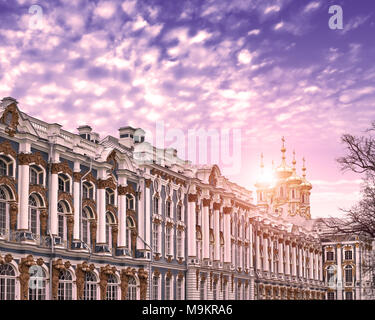 Palais de Catherine à Tsarskoïe Selo , Pouchkine, Saint Petersburg Banque D'Images