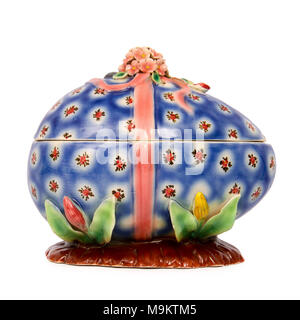 Oeuf de Pâques en céramique italienne peinte à babiole Banque D'Images